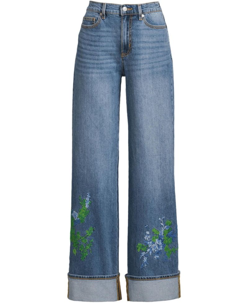 Women's Recover High-Rise Wide-Leg Embroidered Jeans