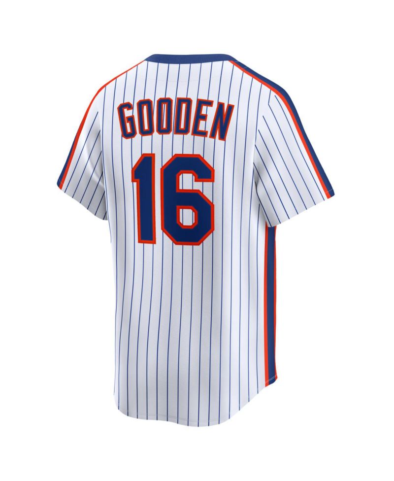 Men's Dwight Gooden White New York Mets Cooperstown Collection Limited Jersey
