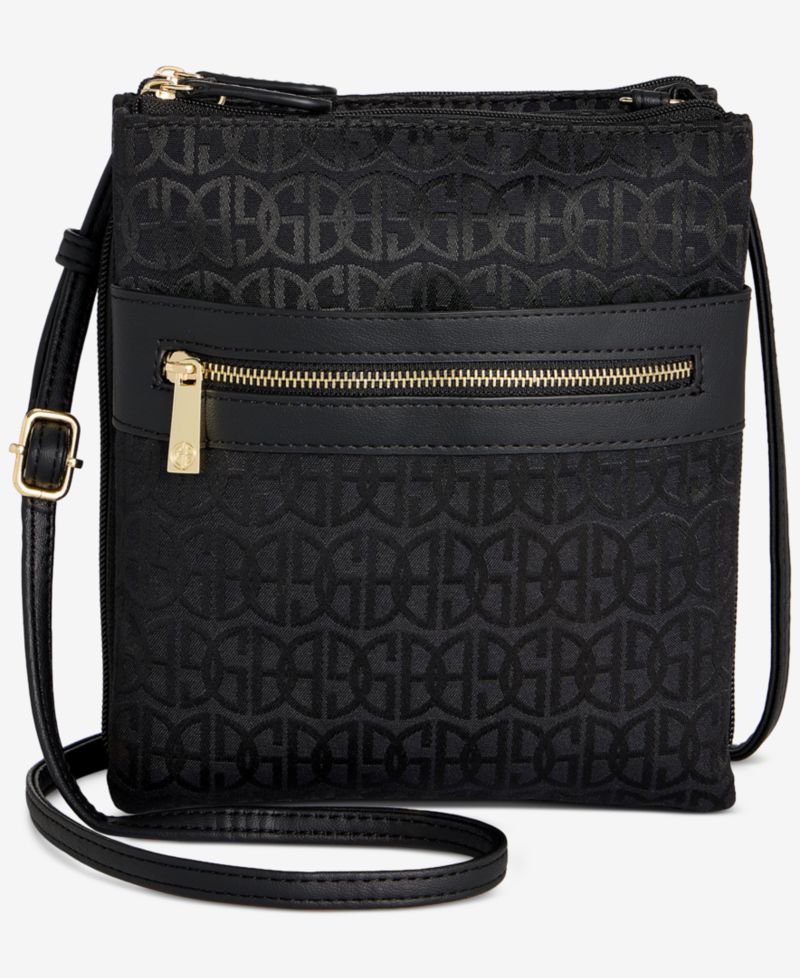 Triple-Zip Jacquard Dasher Crossbody
