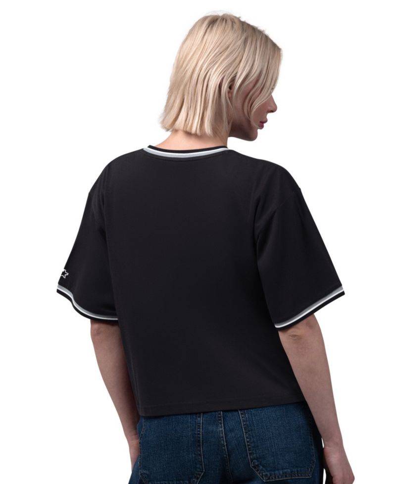 Women's Black Las Vegas Raiders Ace Cropped T-Shirt