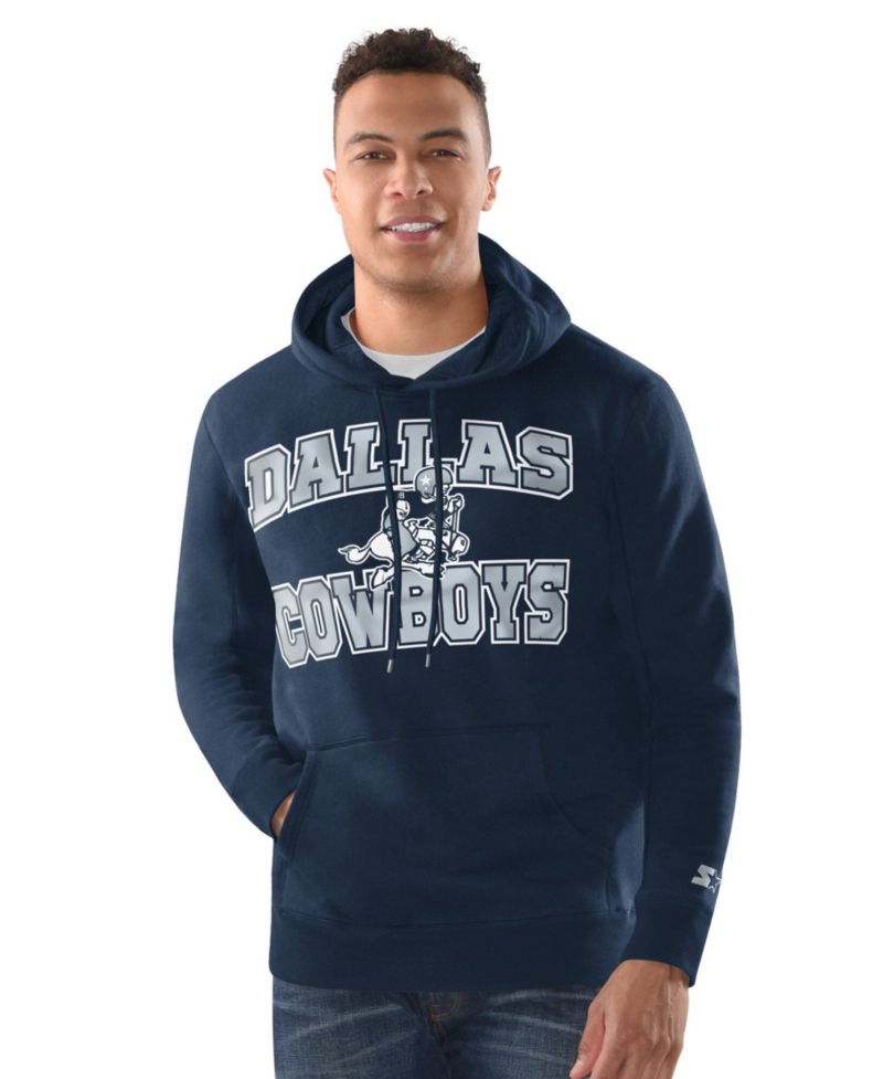 Men's Navy Dallas Cowboys Hoodie and Cuffed Knit Hat Combo Pack
