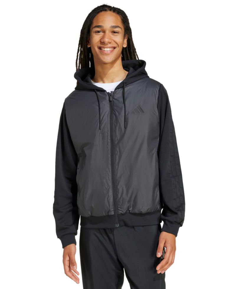 Men's Essentials 3-Stripes Insulated Sportswear Hooded Jacket