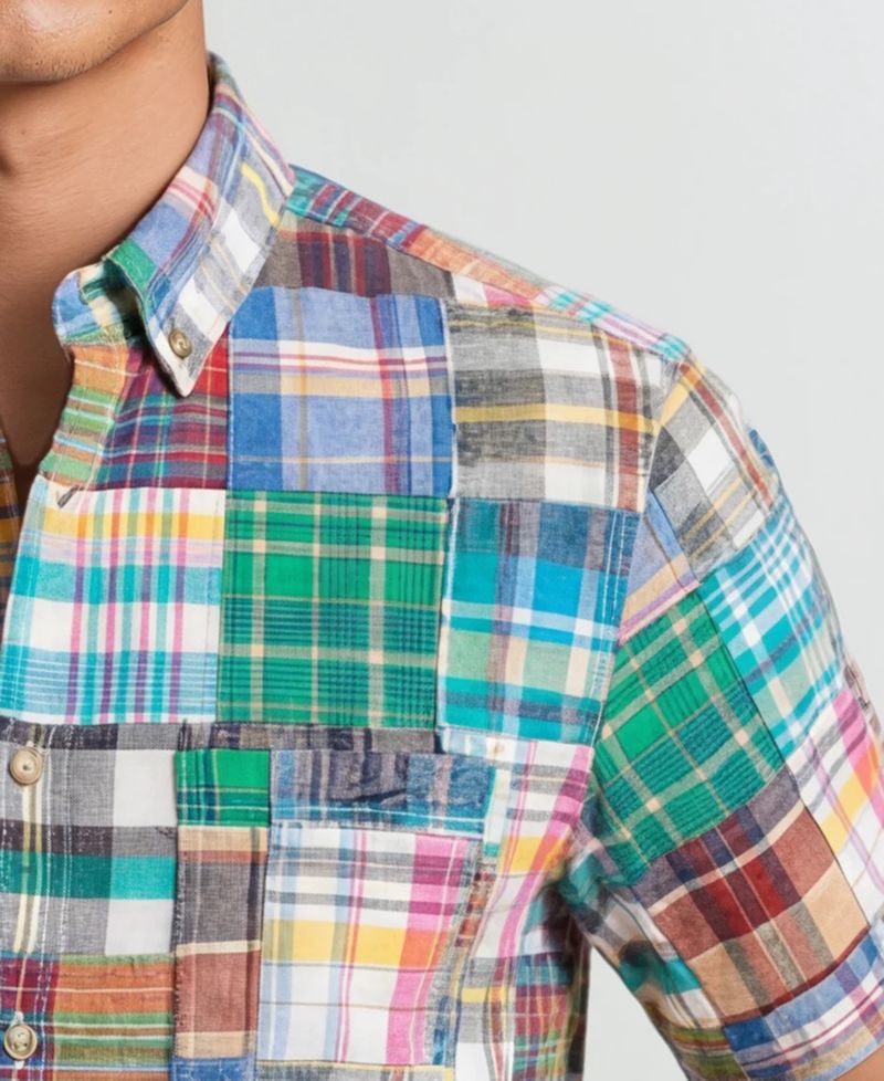 Men's Patch Detail Button-Down Shirt