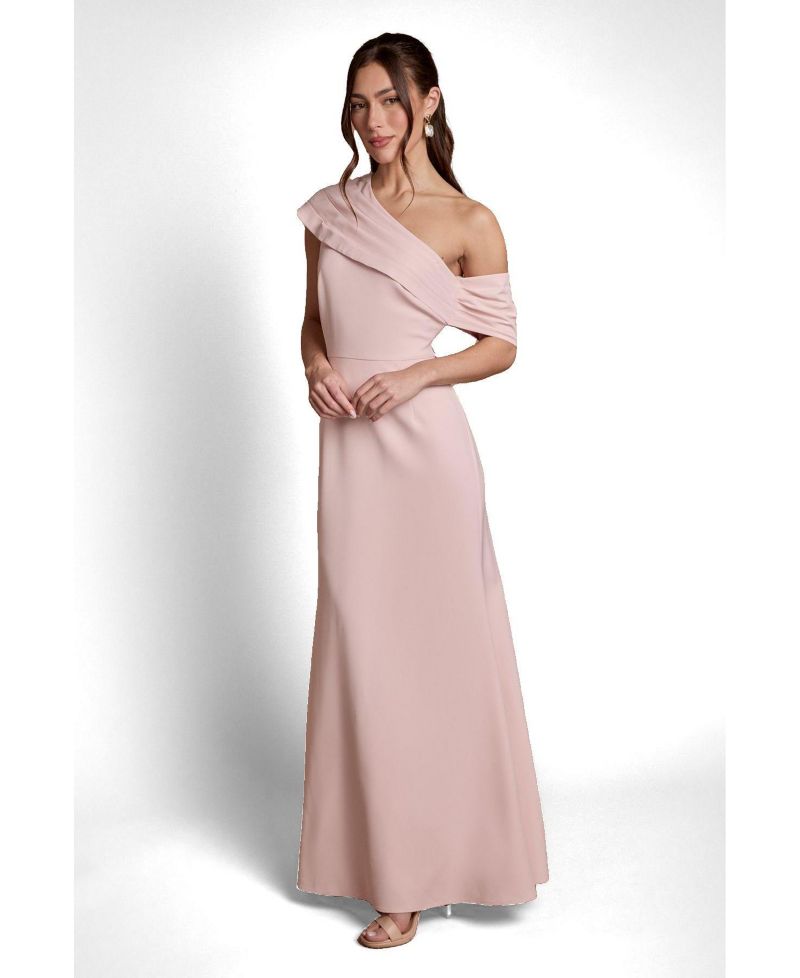 Women's One-Shoulder Asymmetric Maxi Dress