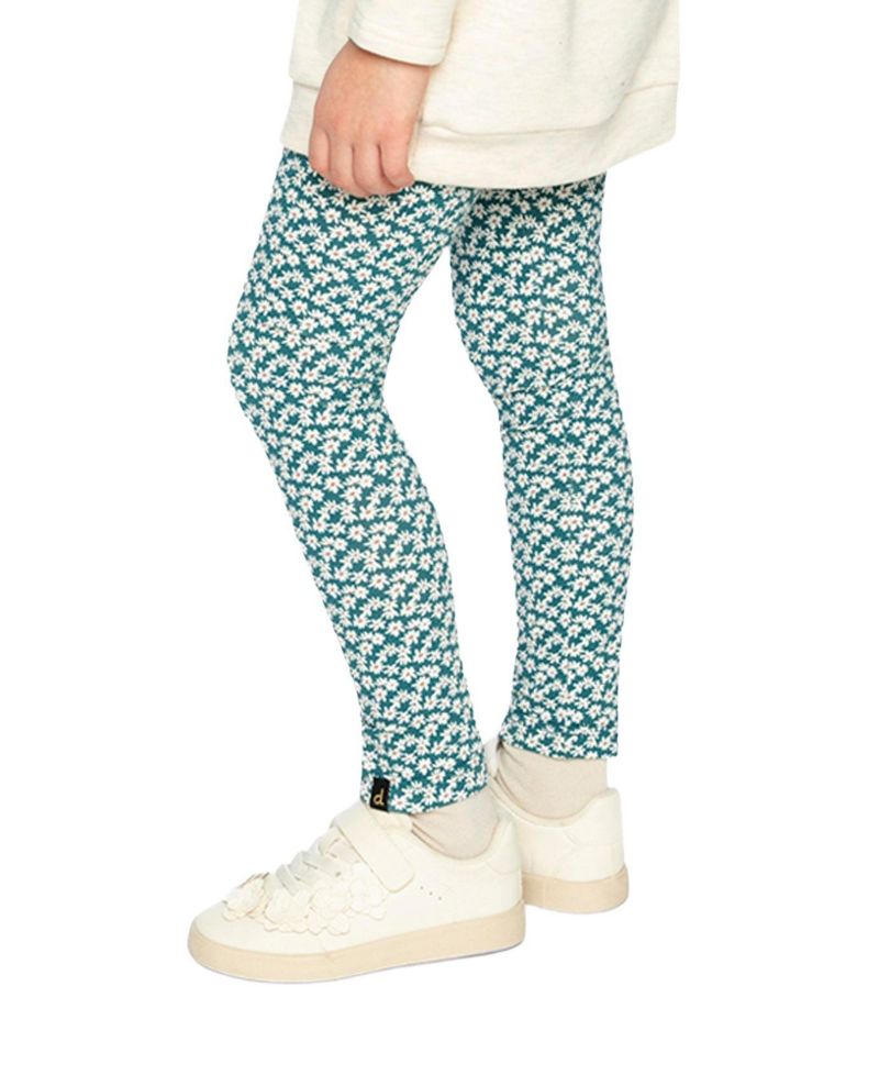 Little Girls (6-12) Cotton Leggings Daisy Print