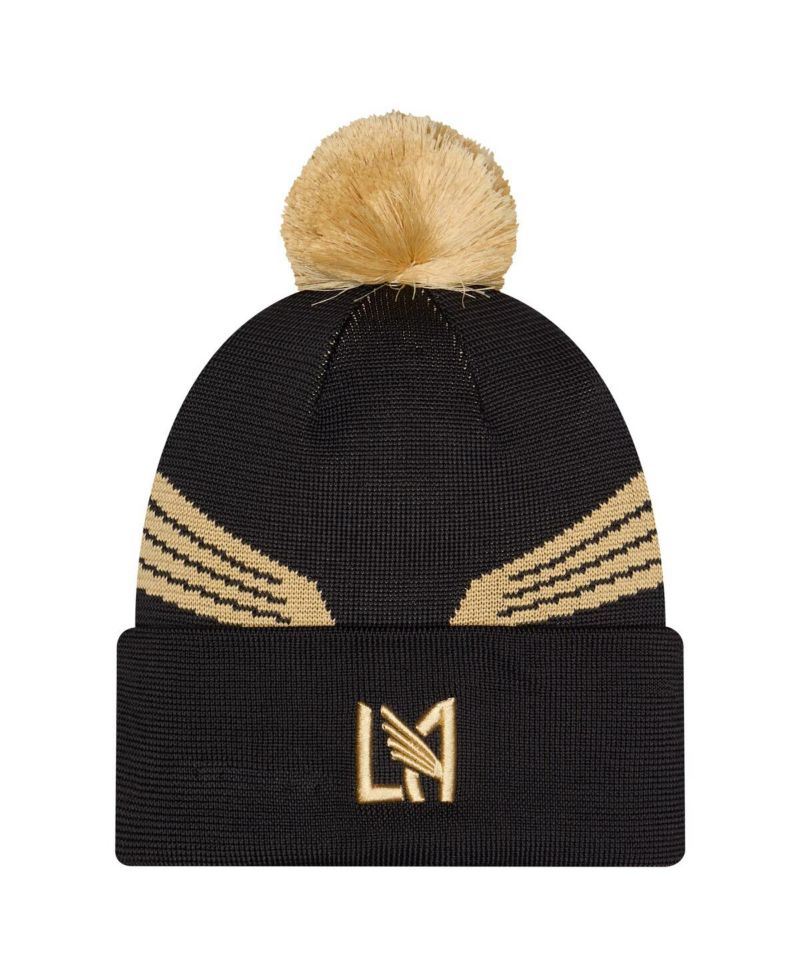 Men's Black LAFC 2026 Jersey Hook Cuffed Knit Hat with Pom