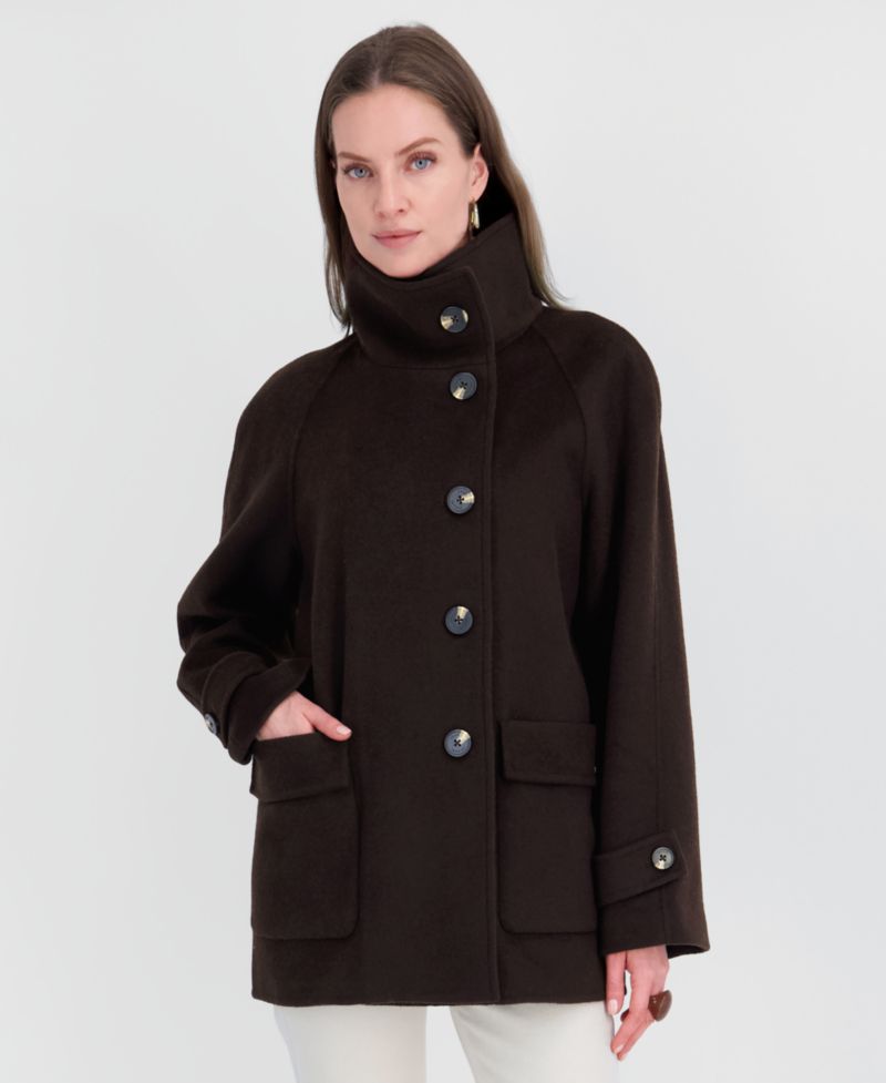 Women's Double-Faced Funnel Neck Coat