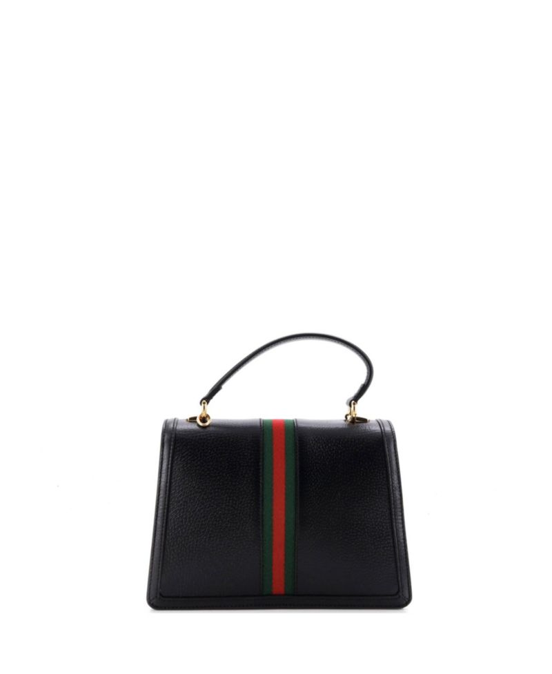 Small Ophidia Flap Top Handle Bag Leather
