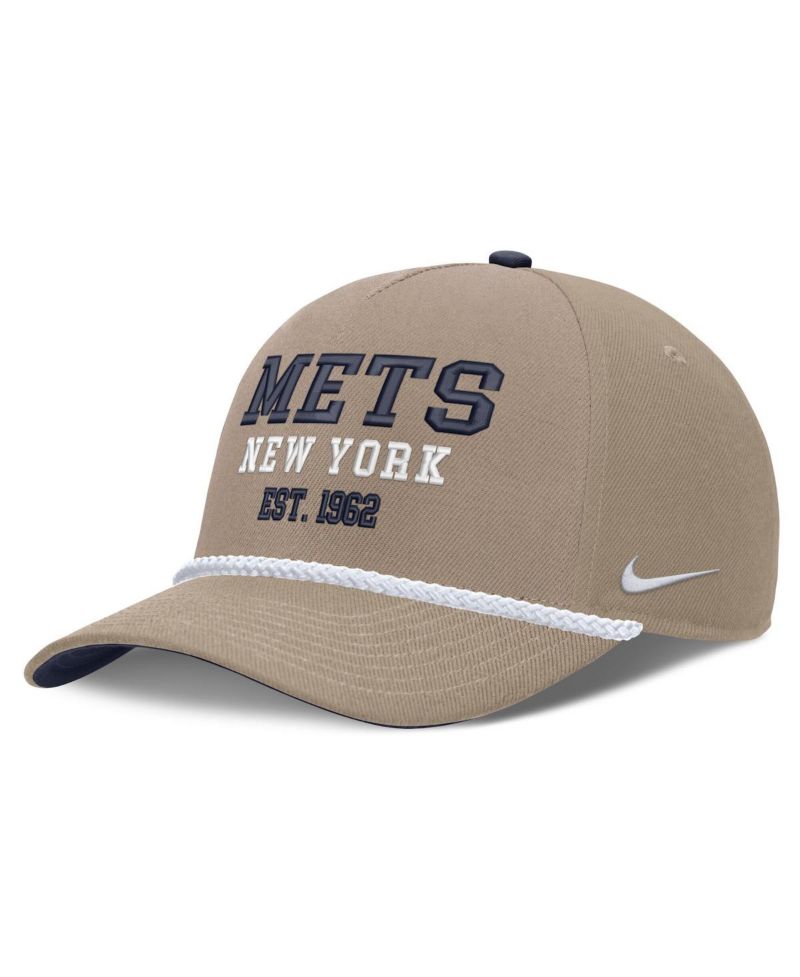 Men's Khaki New York Mets Father's Day Rope Rise Adjustable Hat