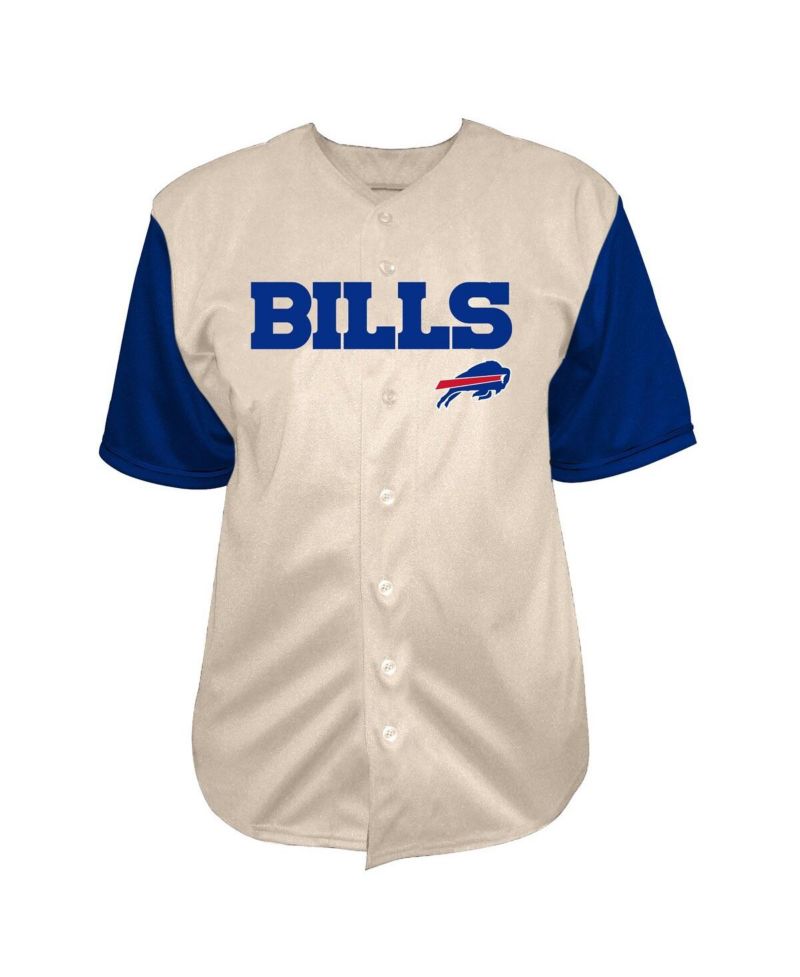 Men's Josh Allen Cream Buffalo Bills Big & Tall Baseball Button-Up Shirt