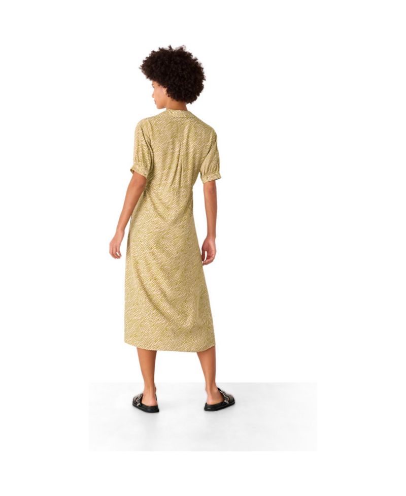 Women's Tiger Flame Short Sleeve Midi Dress
