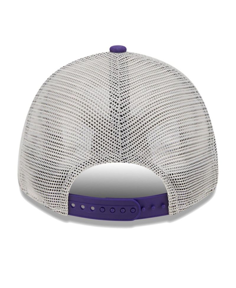 Men's Khaki/Purple Phoenix Suns Throwback Patch Trucker 9Forty Adjustable Hat