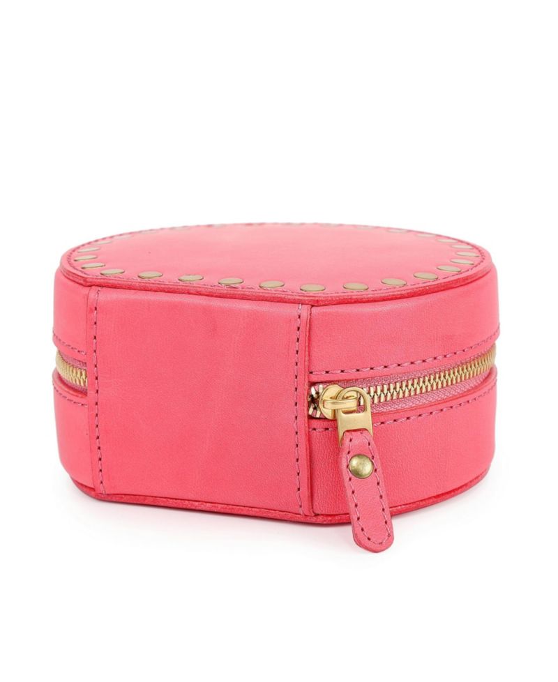 Leather Jewelry Box - Round