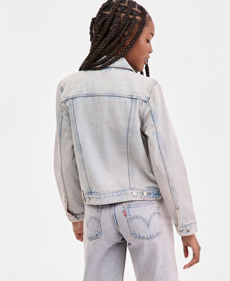 Plus Size Button-Down Original Denim Trucker Jacket