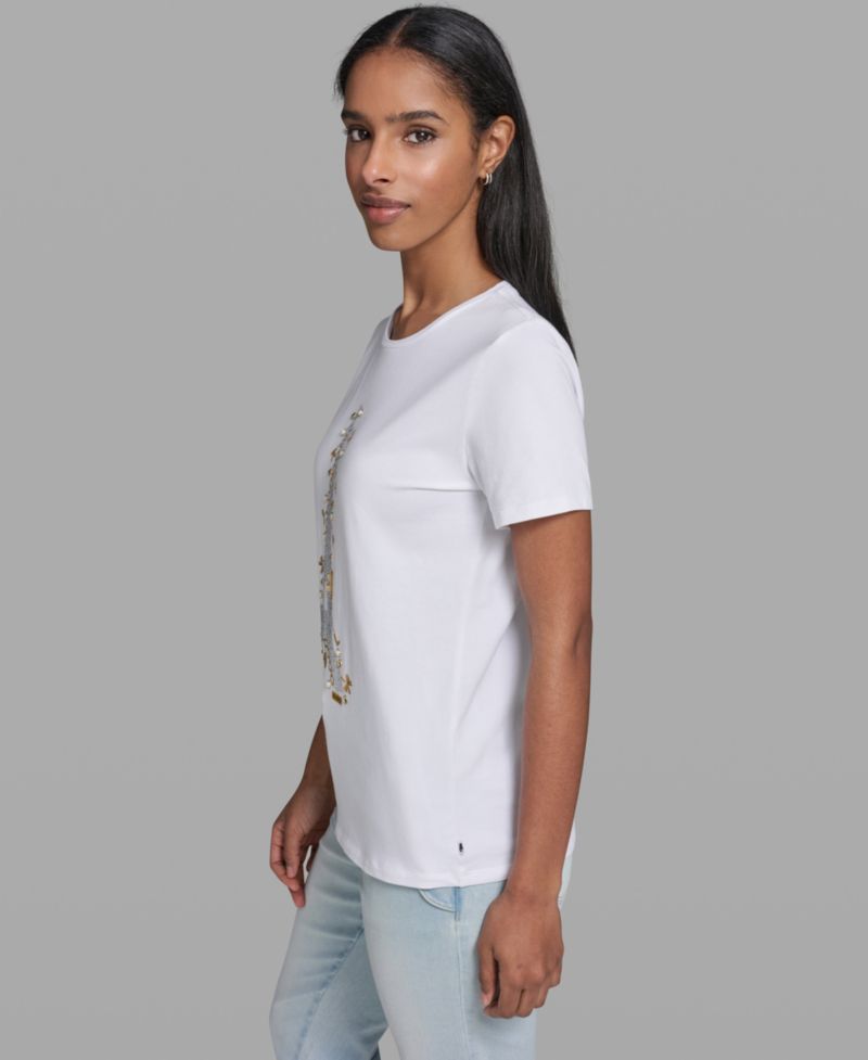 Women's Eiffel Tower Logo Short-Sleeve T-Shirt