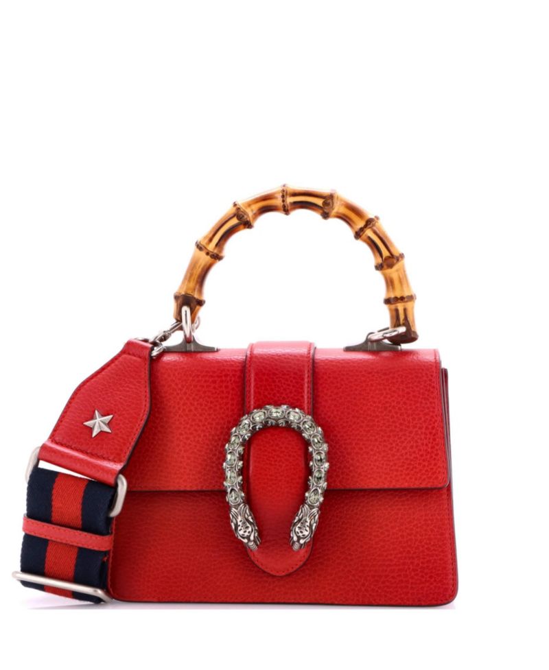 Mini Dionysus Bamboo Top Handle Bag Leather