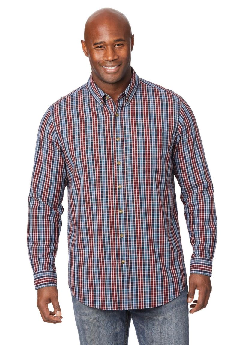 Men's Long Sleeve Wrinkle Free Sport Shirt
