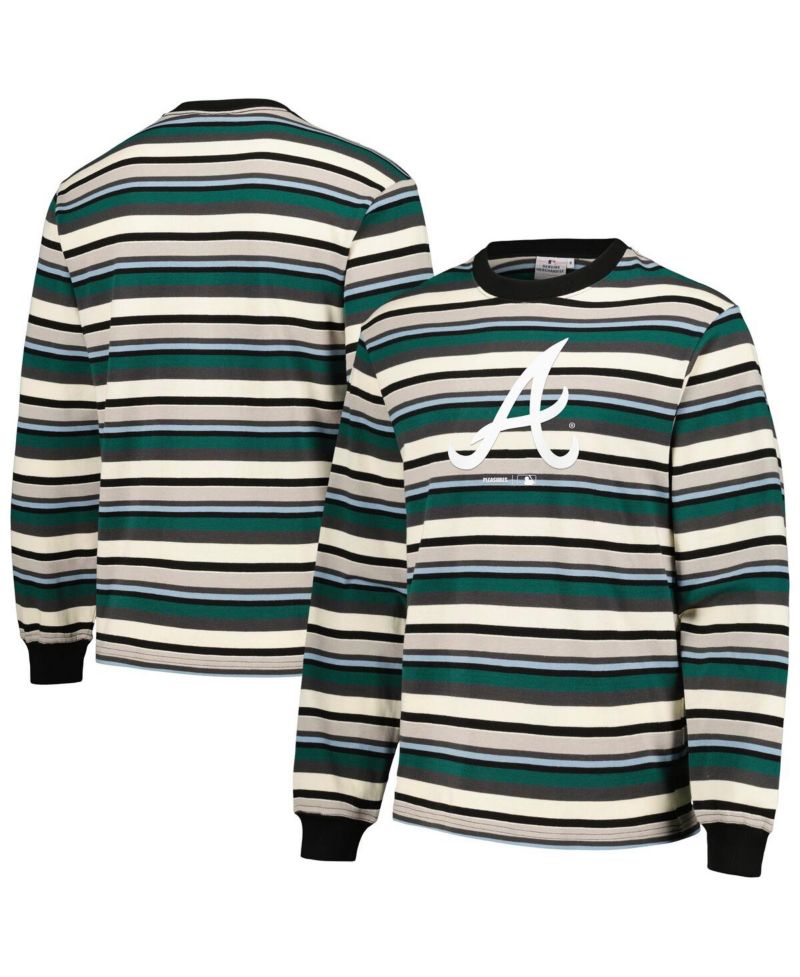 Men's Cream/Green Atlanta Braves Ballpark Long Sleeve T-Shirt