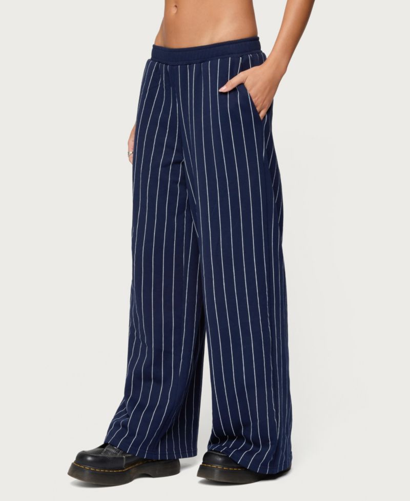 Women's Mercer Pinstripe Wide Leg Sweatpants