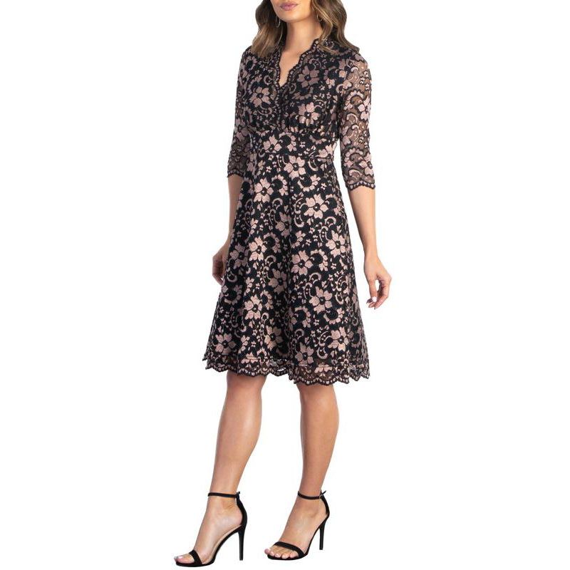 Women's Mon Cherie Floral Lace Cocktail Dress