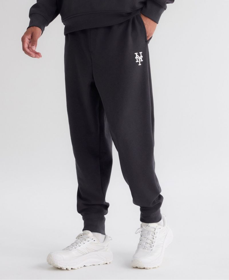 Men's Charcoal New York Mets Clutch Fleece Tri-Blend Joggers