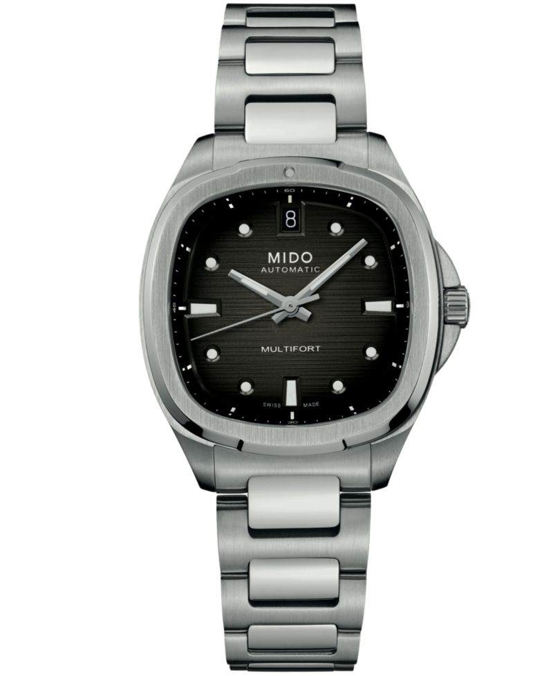 Unisex Swiss Automatic Multifort TV 35 Silver Stainless Steel Watch 35mm