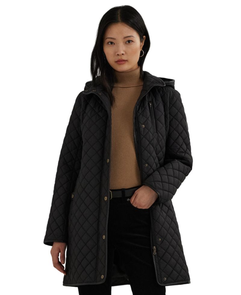 Women's Hooded Quilted Coat, Created for Macy's