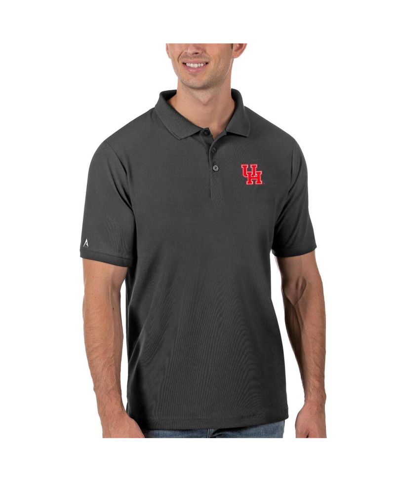 Men's Anthracite Houston Cougars Legacy Pique Polo Shirt