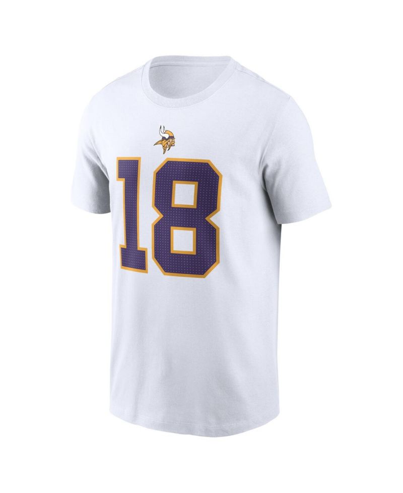 Men's Justin Jefferson White Minnesota Vikings Name & Number T-Shirt