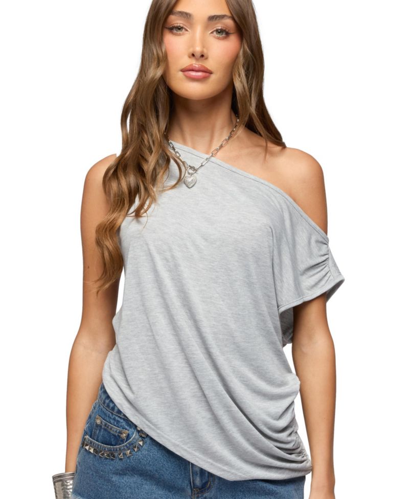 Women's Ofelia Asymmetric Off Shoulder Ruched Top