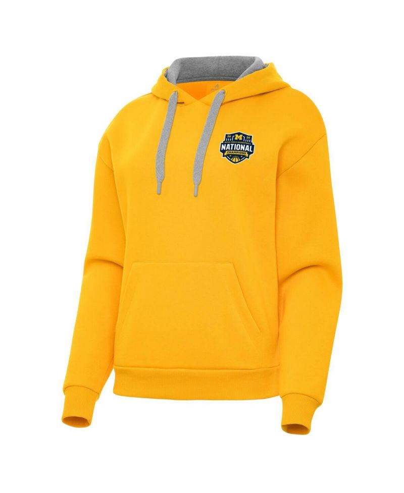 Women's Maize Michigan Wolverines 2026 NCAA Men's Basketball National Champions Victory Hoodie