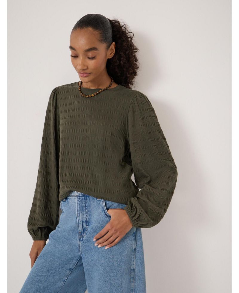 Women's Thalia Seersucker Jersey Top