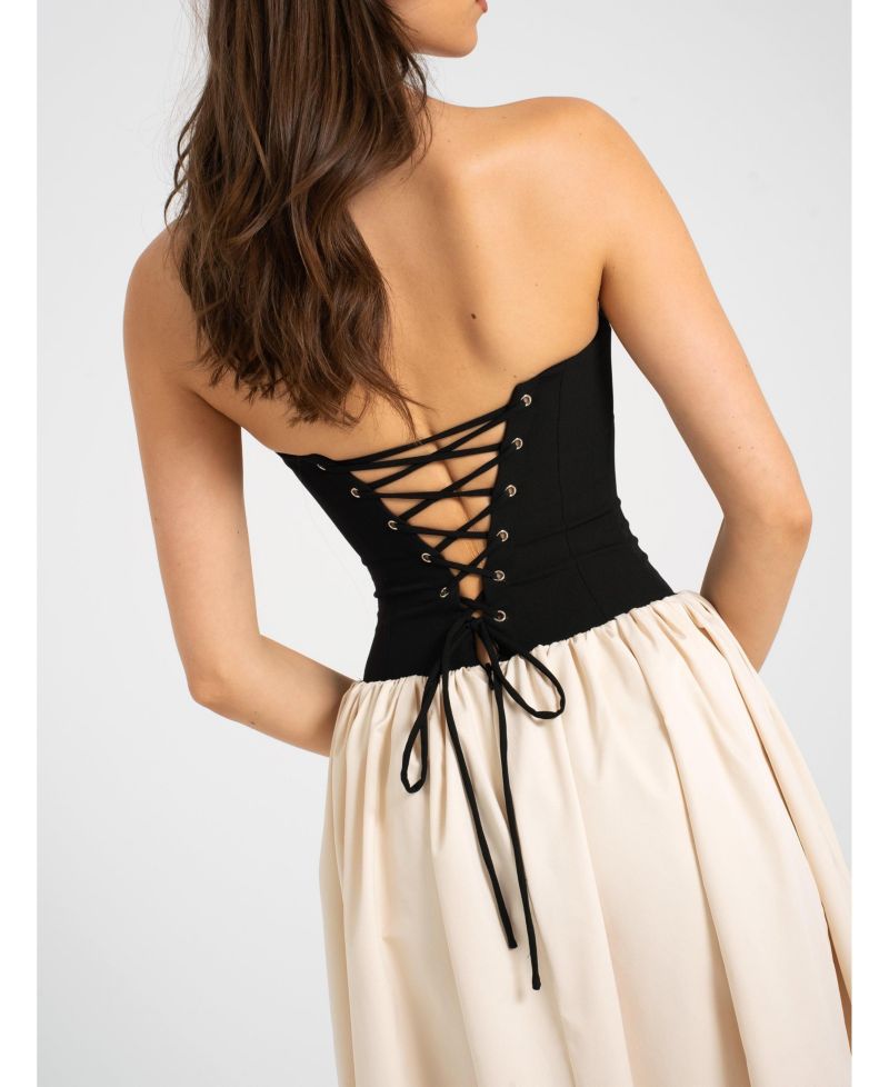 Women's Sana Sweetheart Lace-up Back Drop Waist Maxi Dress