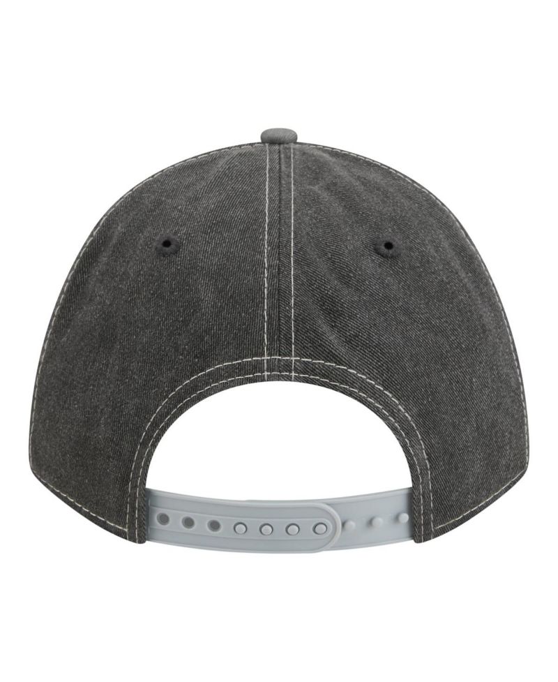 Men's Black/Silver Las Vegas Raiders 9FORTY Felt A-Frame Adjustable Hat