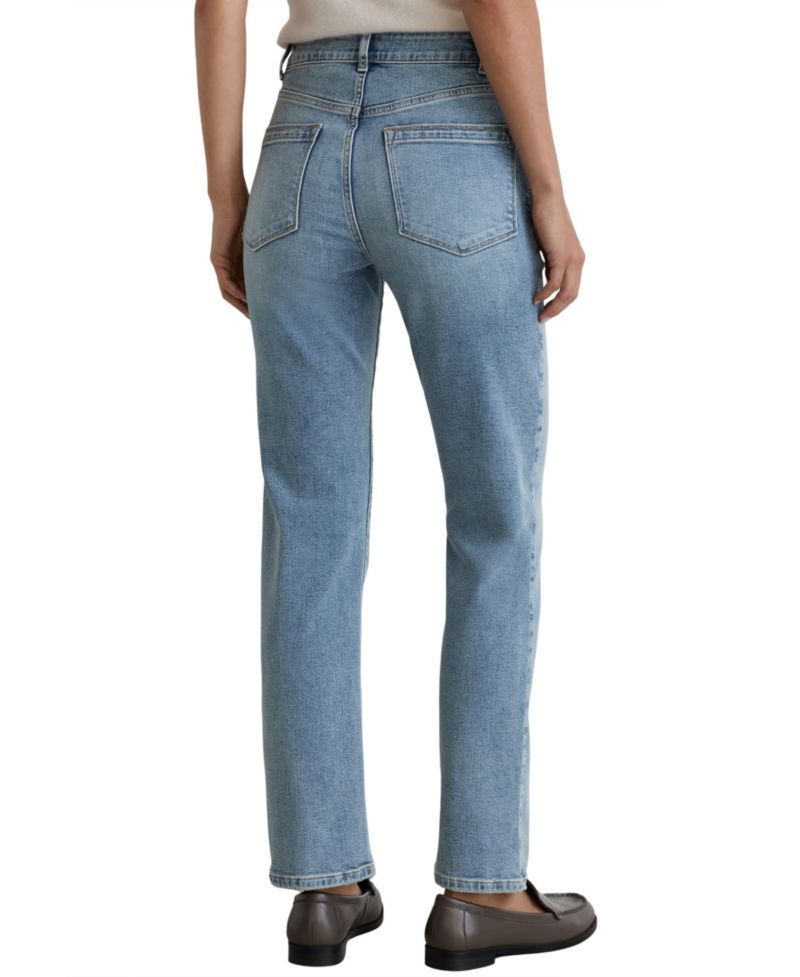 Women's Isabel Light-Wash Mid-Rise Slim-Leg Jeans