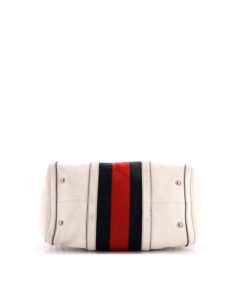 Medium Vintage Web Boston Bag Leather