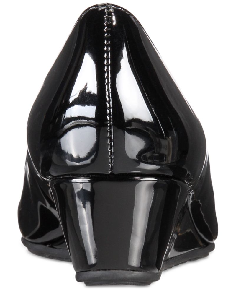 Women's Candra Low Wedge Peep Toe Dress Pumps