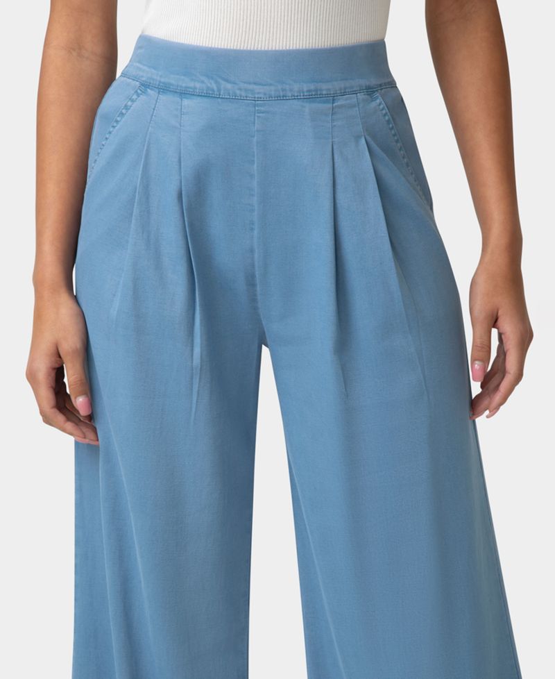 Women's Fluid Denim Palazzo Pant