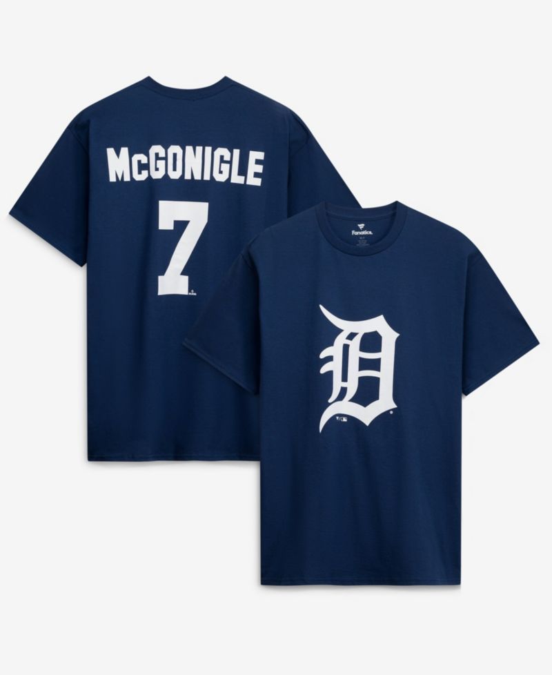 Men's Kevin McGonigle Navy Detroit Tigers Big & Tall Name & Number T-Shirt
