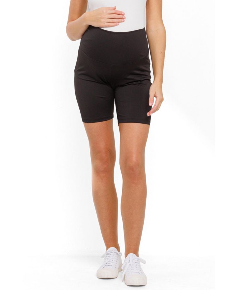 Maternity High-Waisted Biker Bike Shorts, 7" Inseam