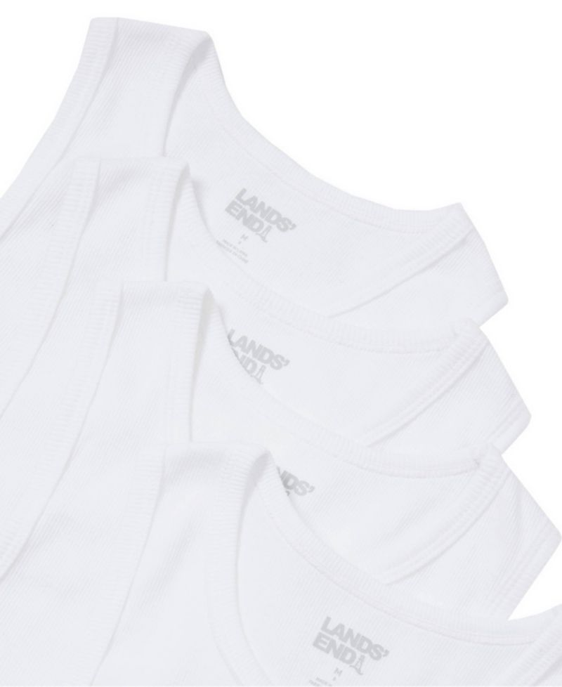 Boys' 4-20 Ribbed Cotton Tank Tops, 4-Pack