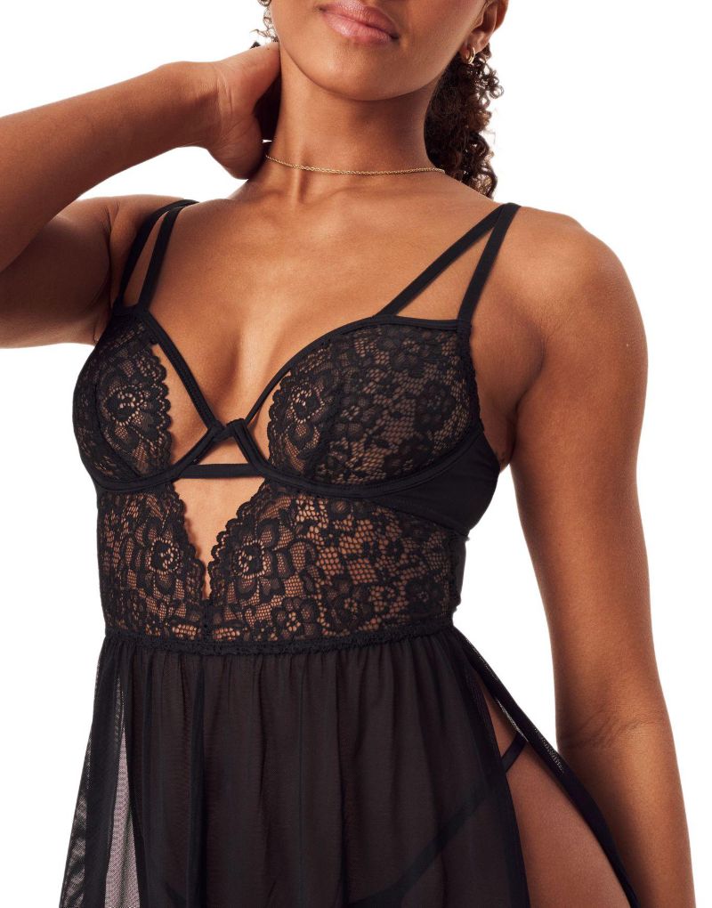 Women's Rae Unlined Babydoll & G-String Set Lingerie