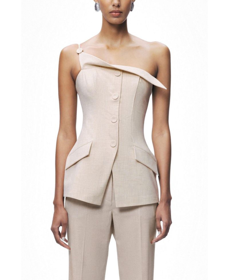 Women's Asymmetric One-Shoulder Blouse