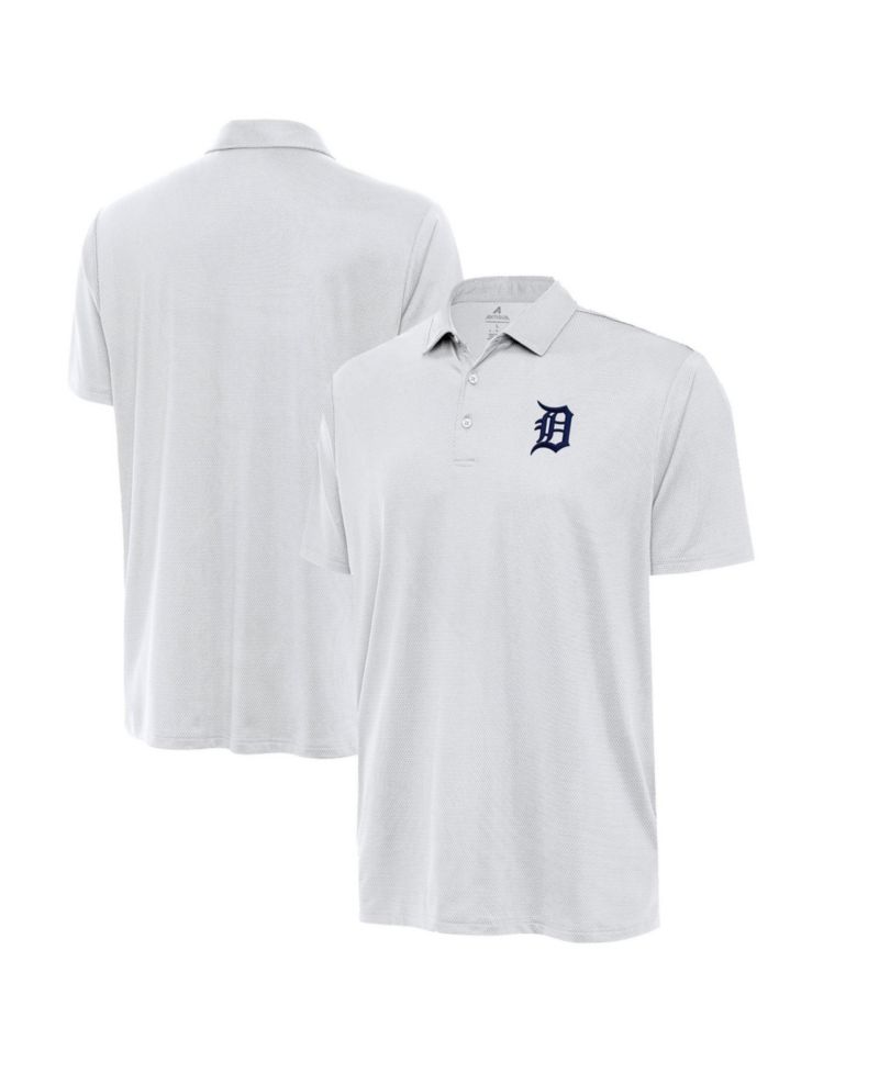 Men's White Detroit Tigers Eclipse Polo Shirt