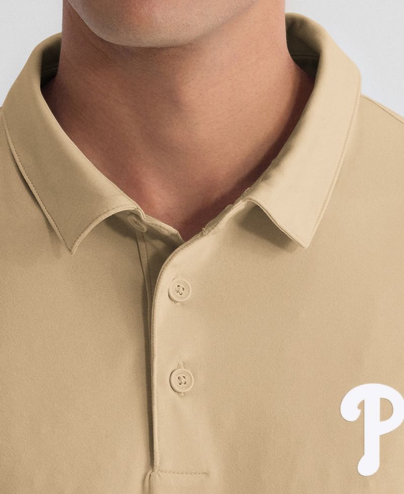 Men's Khaki Philadelphia Phillies Clutch Polo Shirt