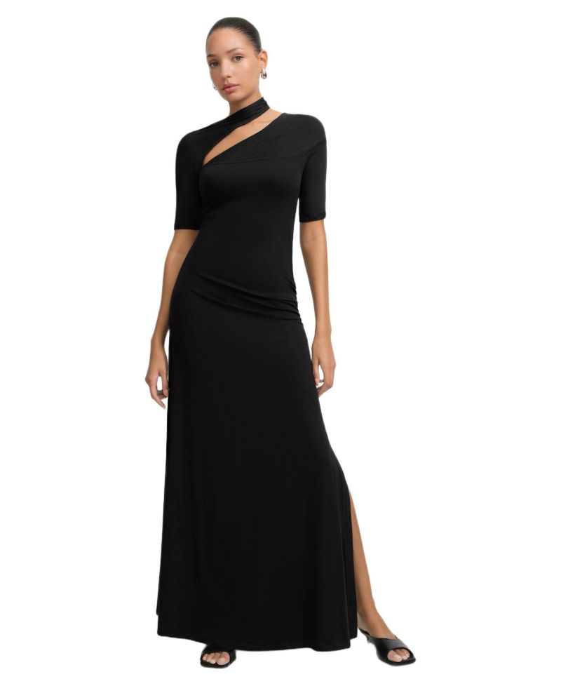 Women's Zola Cutout-Shoulder Jersey Midi Dress with Side Slit