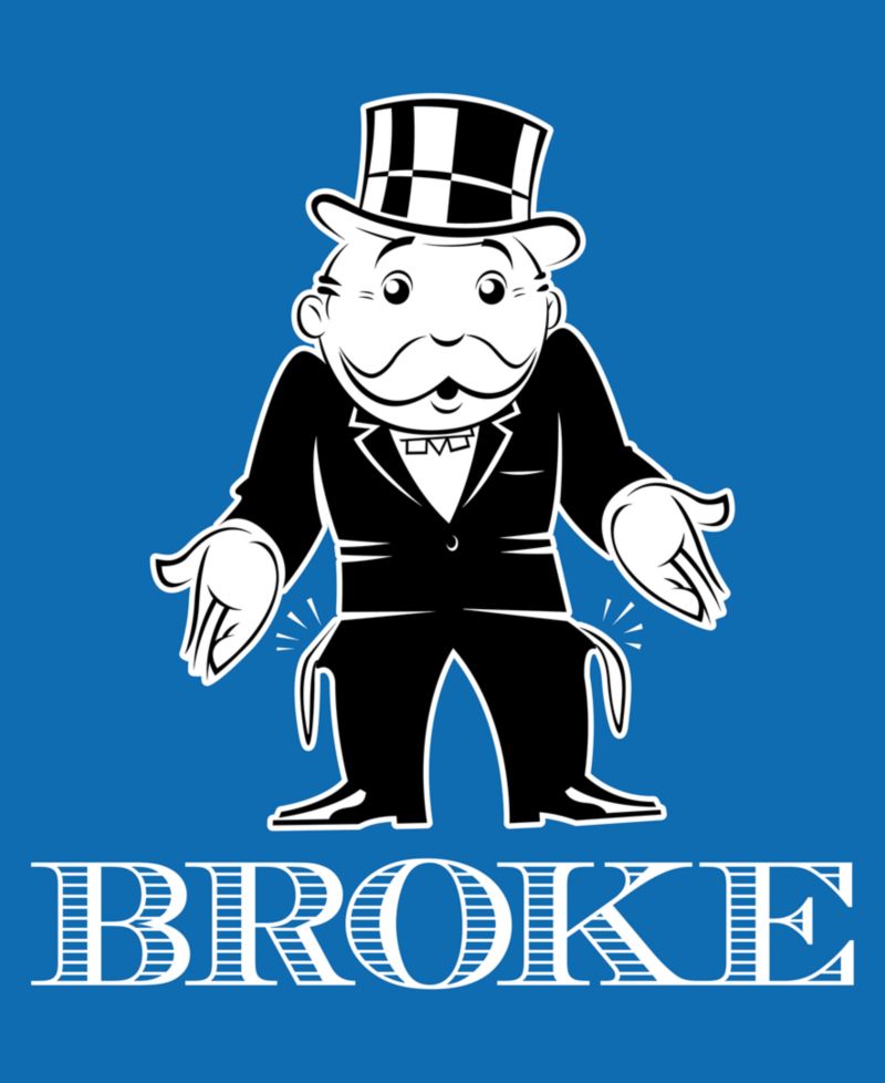 Men's Monopoly Broke Short-Sleeve Crewneck T-Shirt