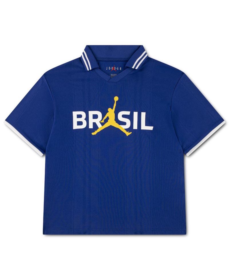 Big Boys and Girls Jordan Royal Brazil National Team Polo Shirt