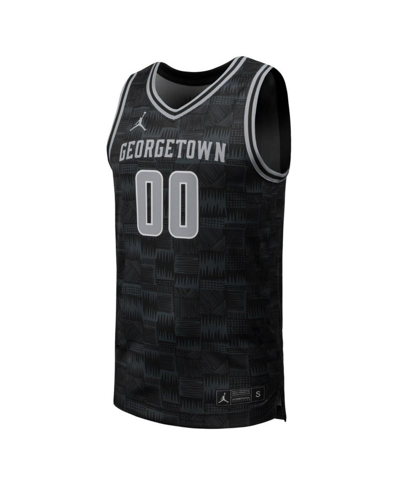 Men's 00 Black Georgetown Hoyas Replica Basketball Jersey
