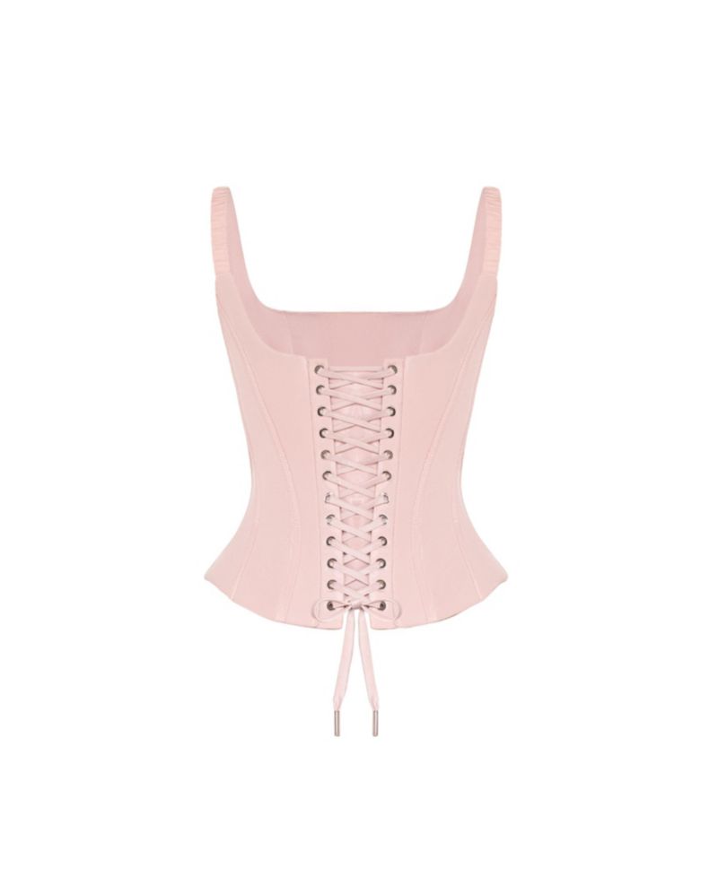 Women's Sculpting Pink Low-Waist Corset